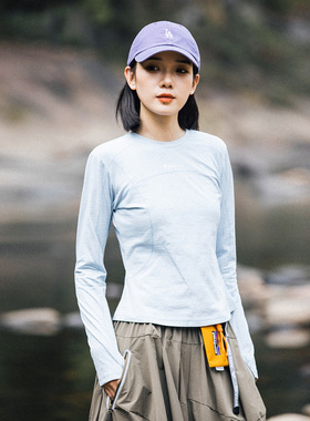 Mountainvalley户外山系速干紧身长袖T恤女骑行运动徒步透气上衣