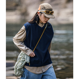 MountainValley户外机能双拉链设计马甲纯色无袖 背心上衣男女马夹