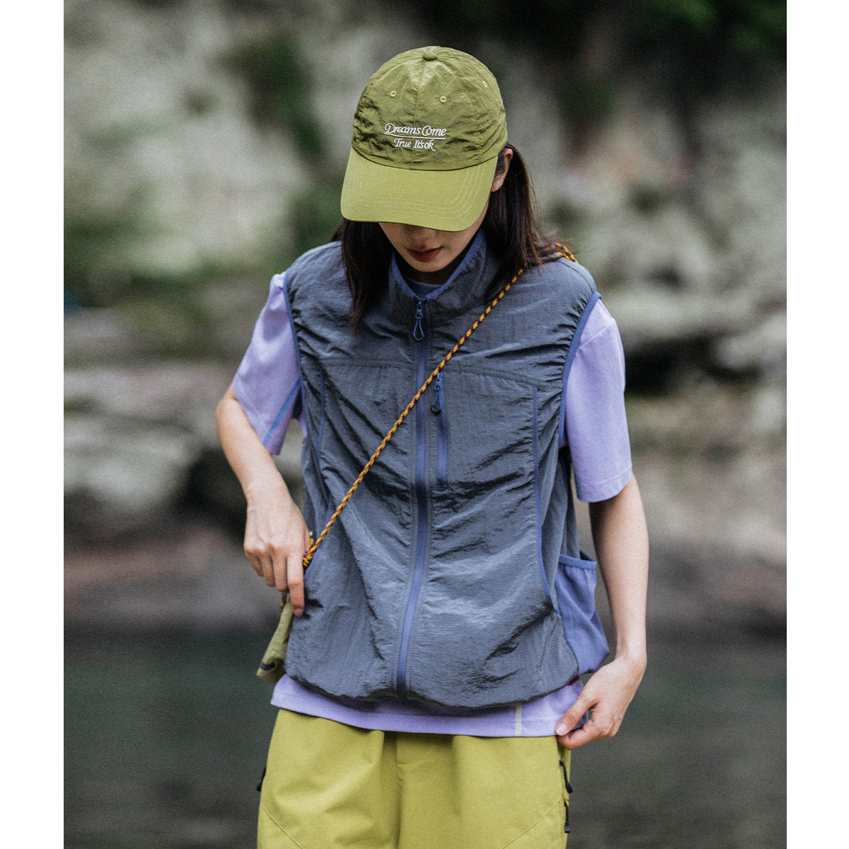 Mountainvalley户外轻量徒步机能速干撞色立领马甲钓鱼马夹男女