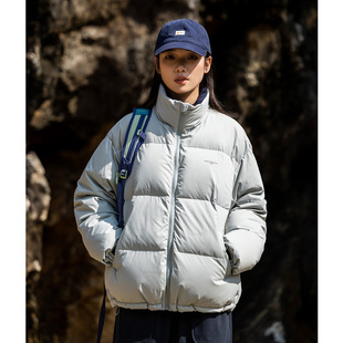 Mountainvalley2024加厚白鸭绒立领羽绒服男女面包服短款 羽绒外套