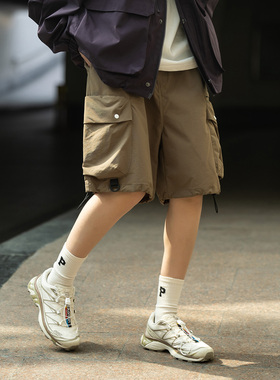 Mountain valley23SS夏季日系户外休闲大口袋五分裤 男女机能短裤