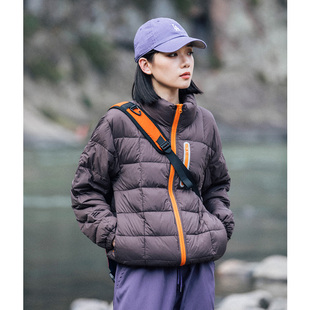 MountainValley户外撞色压胶条立领羽绒服徒步90绒羽绒外套男女