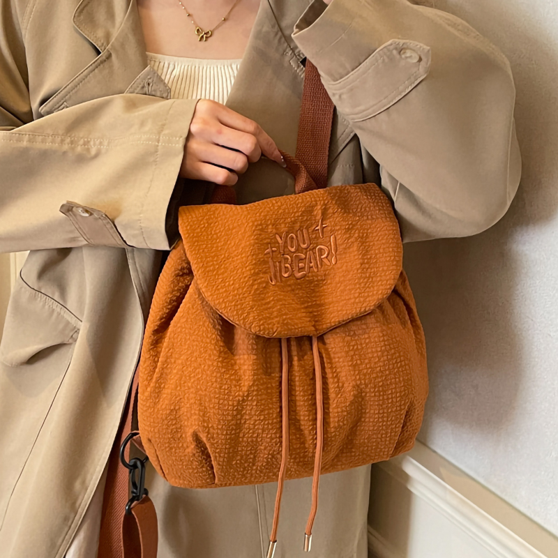 日系户外尼龙布双肩包女轻便休闲时尚通勤小背包简约小众学生书包