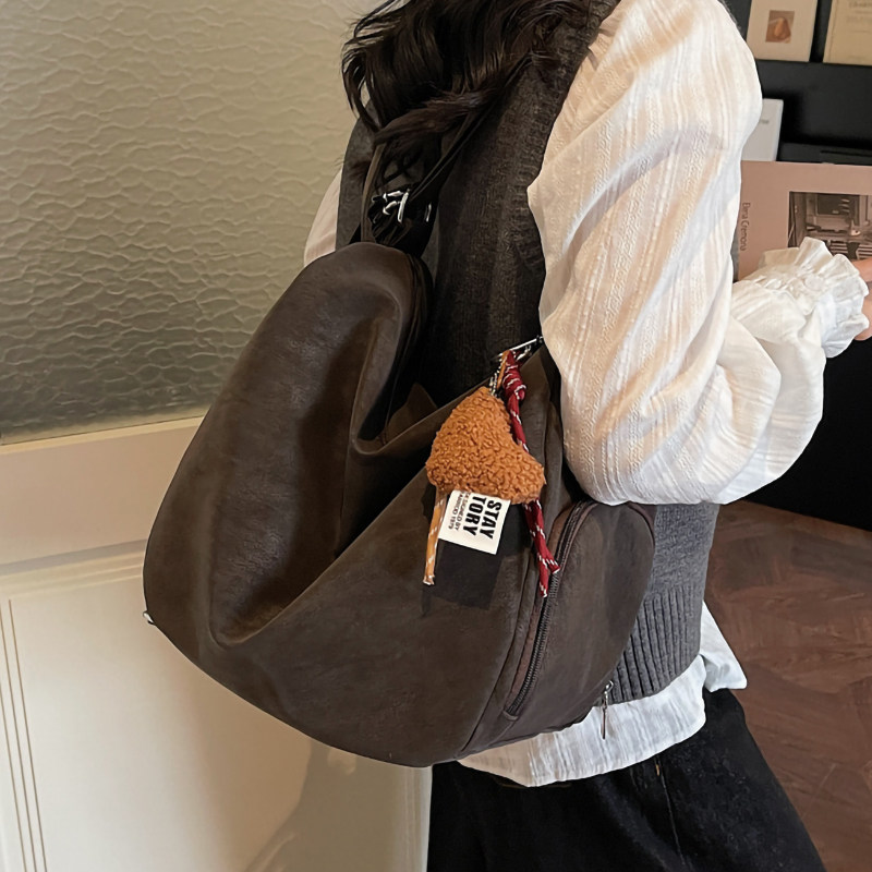 休闲复古大容量双肩包女2025新款秋冬通勤后背包多功能单肩托特包,箱包皮具/热销女包/男包,通用款女包,淘宝优惠券,粉丝福利购,淘宝优惠卷