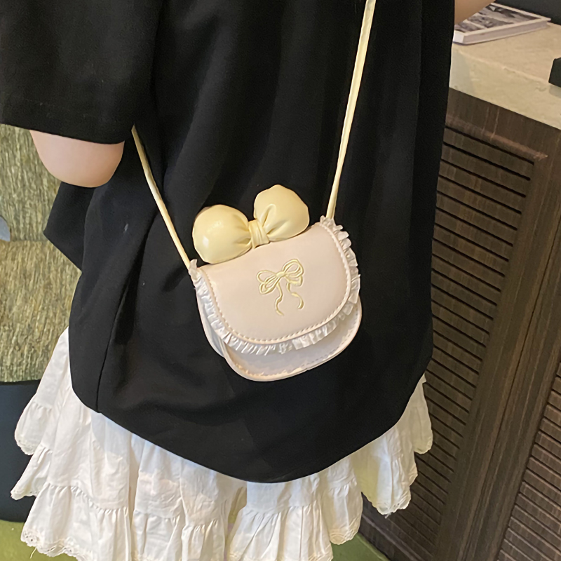 蝴蝶结迷你小包包女2025新款小众设计可爱斜挎包超火口红包耳机包