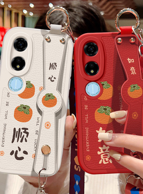 适用华为荣耀畅玩40手机壳防摔WDY-AN00硅胶软边畅玩40Plus可斜挎腕带RKY镜头全包保护套女创意背带挂绳新款