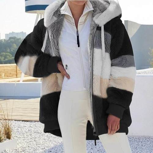 2021Winter women loose multicolor jacket S-5XL Big size coat