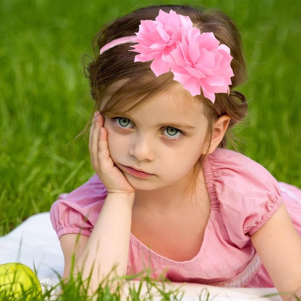 3.7 Inch Big Flower Headband Hair Band for Children Girls