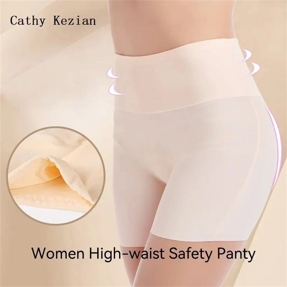 Women High Waist Panties Safety Short Pants Anti Exposure Un