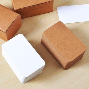 100pcs Blank Kraft paper Business Cards Word Card Message
