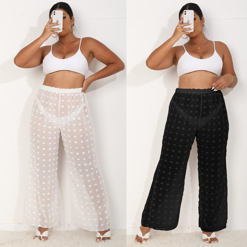 Pants Large Size Women's Sexy Perspective Three-dimensional