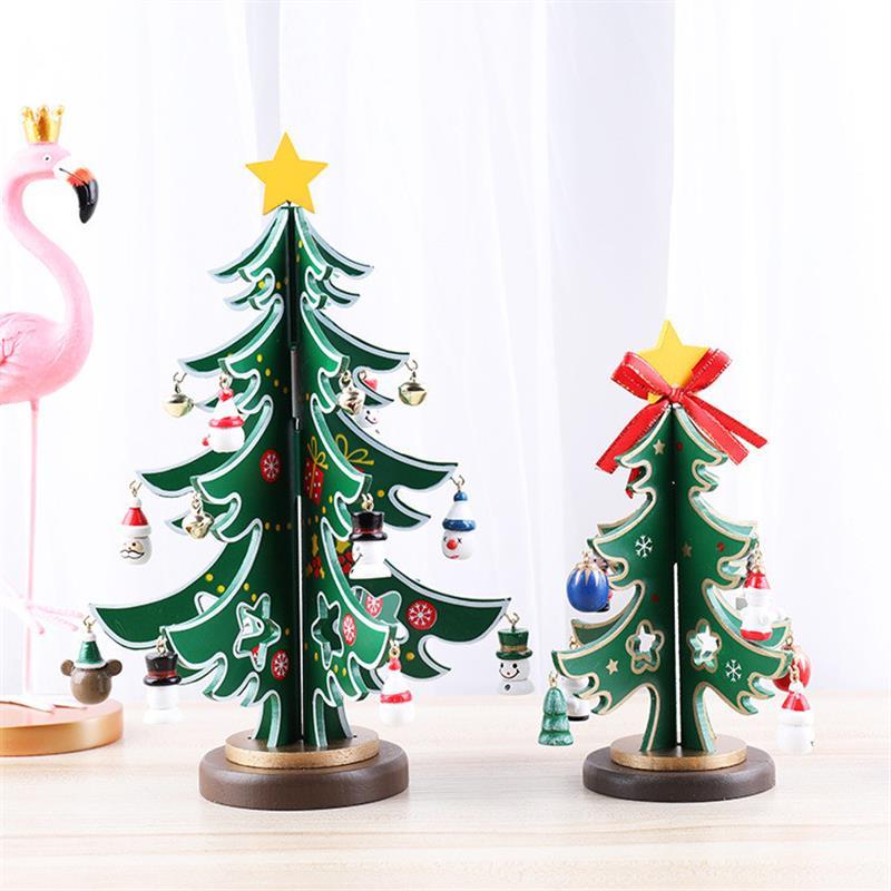 Wooden Christmas Tree Small Christmas Tree Ornamen木质圣诞树