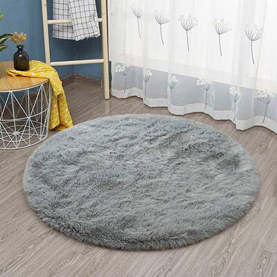 Round Fluffy Area Rug for Bedroom Soft Shaggy  Circle