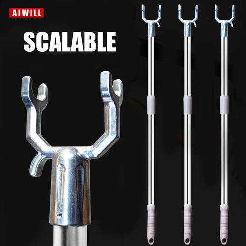 AIWILL Closet Hook Pole Clothes Picking Rod Take Clothes Dry