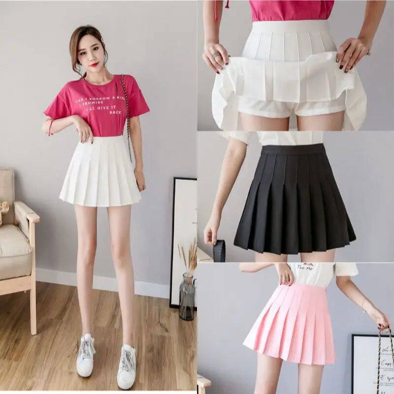 Mini Skirts Womens 2024 Summer Japanese School Pleated Skirt