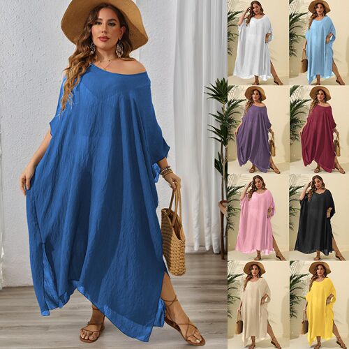 Women's Dress European And American Plus Size Women's Solid
