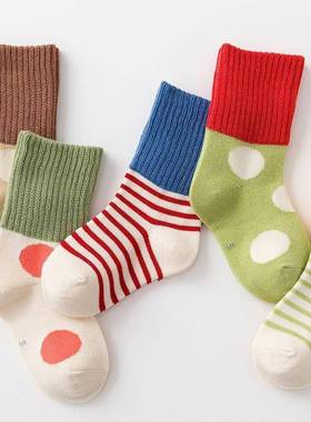 5 Prs Cotton Kids Socks Warm Winter Socks For Baby Girls C