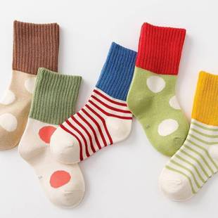 5 Prs Cotton Kids Socks Warm Winter Socks For Baby Girls C