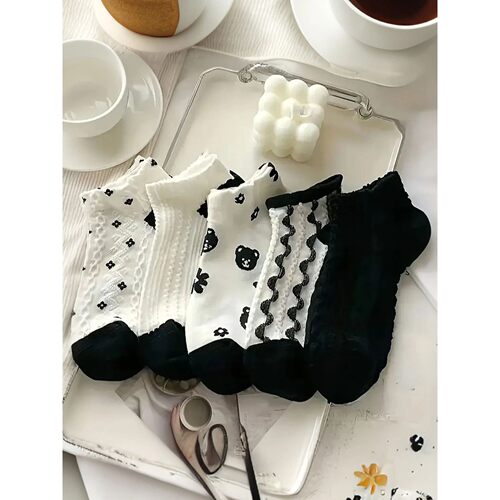 5 Pairs Women's Female Accsesories Socks  Ankle Socks  Boot