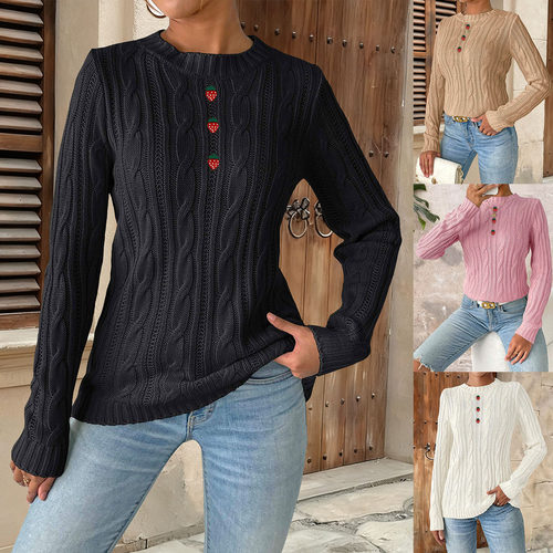 Women's Sweater Blouse European And American Women's Strawbe