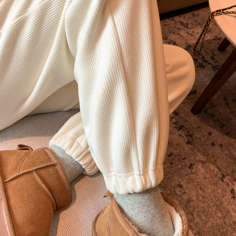 ZMA孕妇卫裤秋冬款网红大码孕妇裤冬季加绒加厚运动棉裤子女外穿