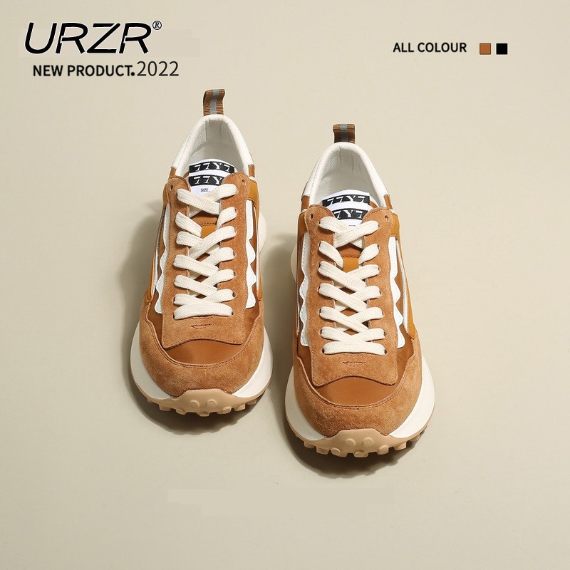 Urzr华夫特阿甘女鞋2025新夏季超级流行女鞋利基厚底运动爸爸运动