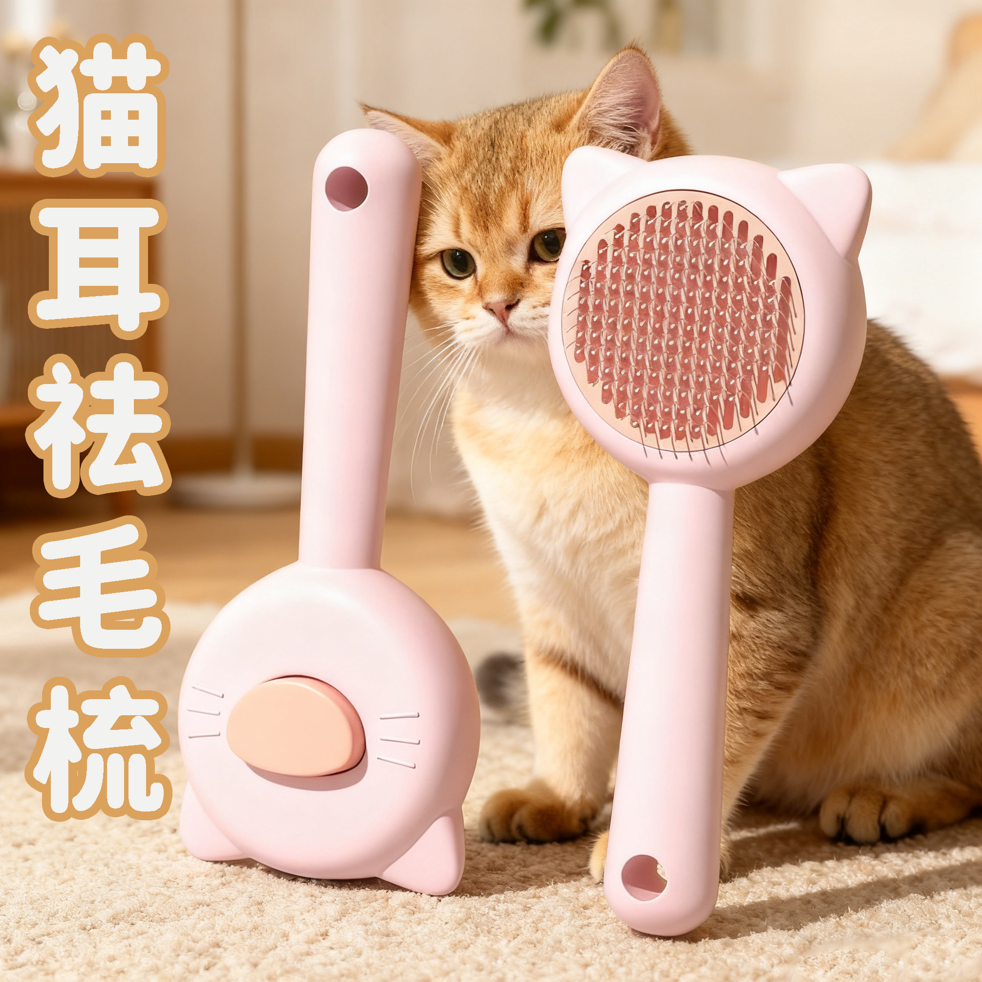 猫梳子长短毛猫狗宠物梳毛专用