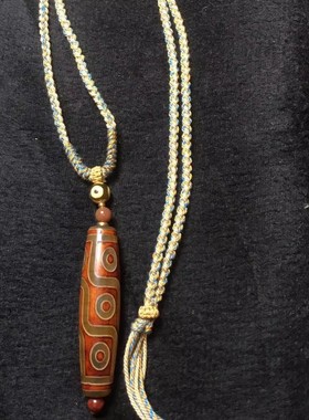 高冰高透九眼天珠吊坠