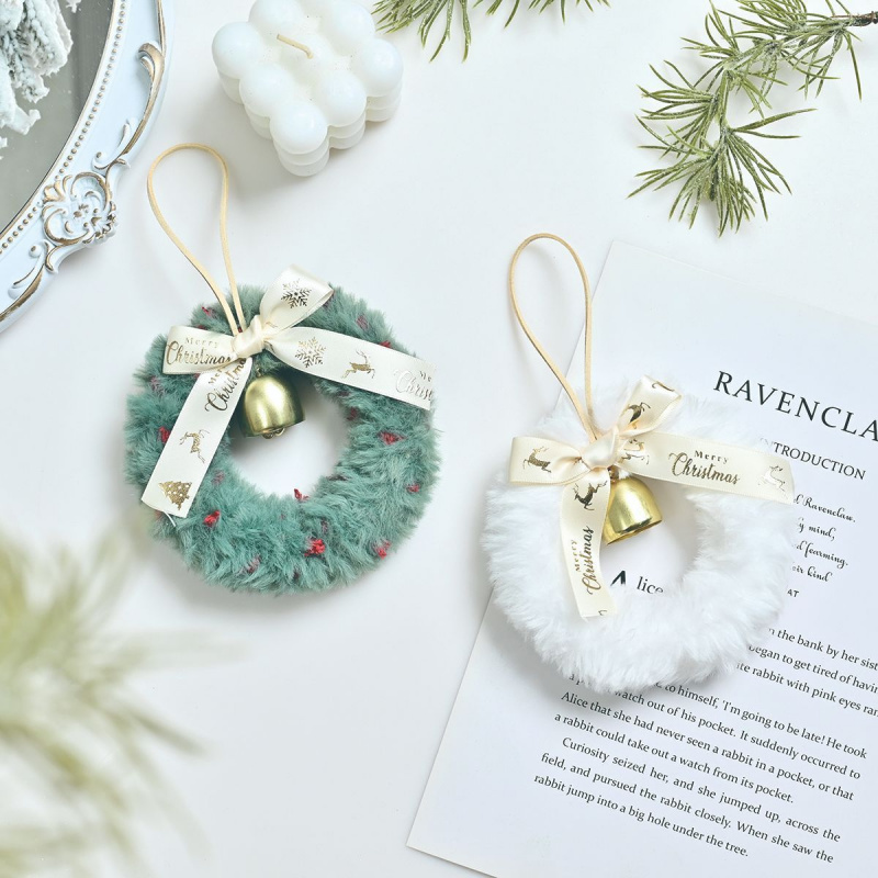 ins风毛绒圣诞挂件223