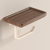 美拉德胡桃木手机纸巾架卫生间实木卷纸架浴室免打孔纸巾置物架