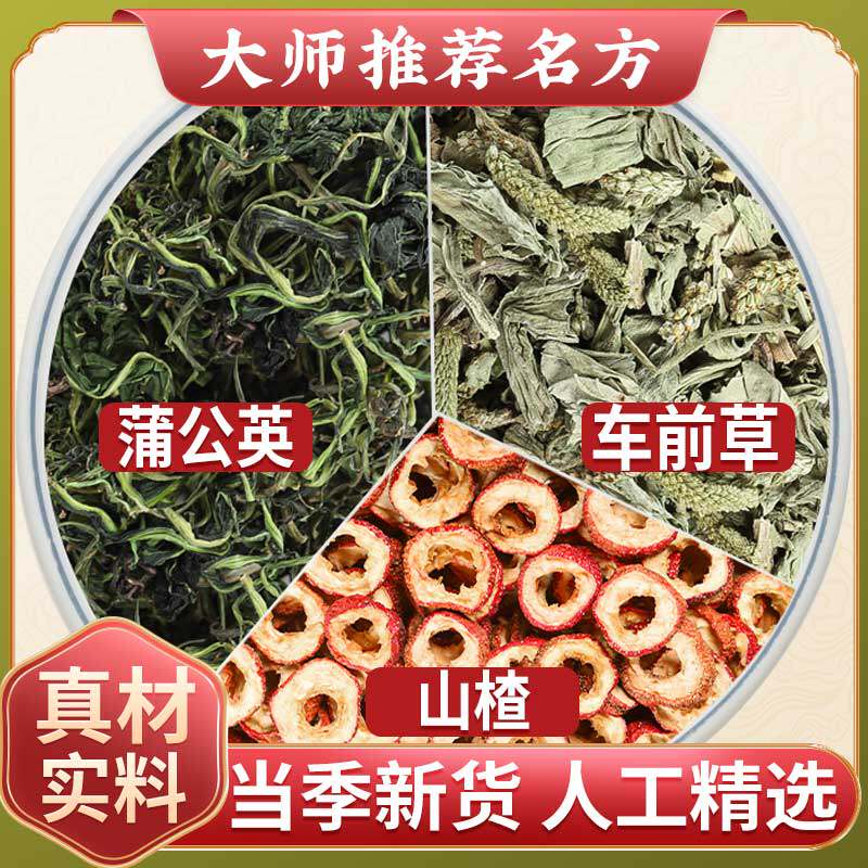 蒲公英车前草山楂中药材新货正品婆婆丁浦公英空心无籽山楂干茶包