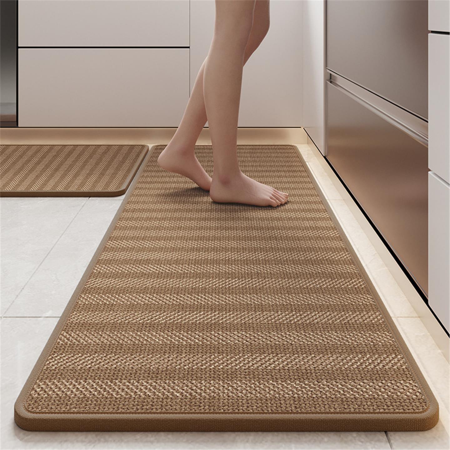 2025年新款厨房地垫专用高端防滑防油地毯吸水垫长条门口耐脏脚垫