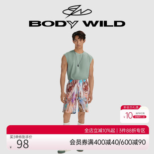 ZBN42GF2A 纯棉家居裤 BODYWILD宝迪夏日棉棉花色五分裤 沙滩裤