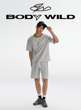 BODYWILD 复古运动五分裤ZBN42EH1A