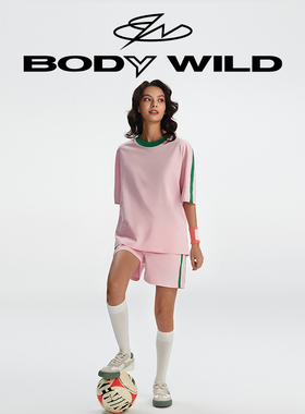 BODYWILD 复古运动抽绳五分裤ZBN42EH3