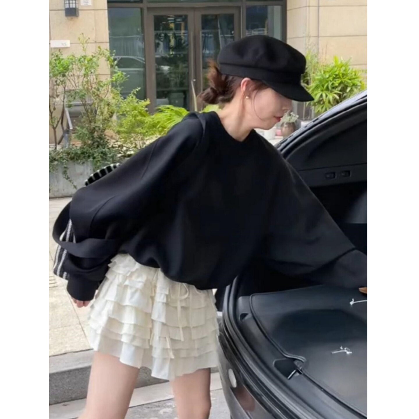 短款圆领卫衣女休闲百搭宽松图片