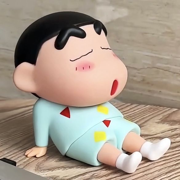 蜡笔小新手机支架桌面摆件手办