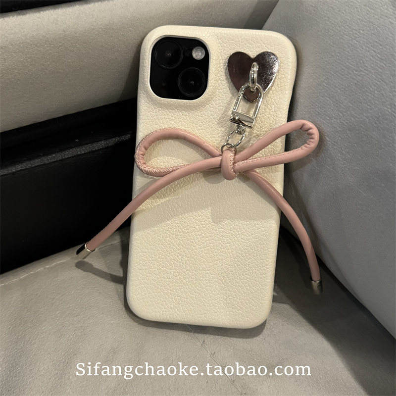 私房潮壳铺苹果皮质简约蝴蝶结