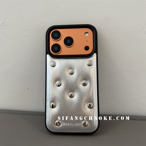 圆形几何皮质创意适用iPhone17ProMax手机壳15/14/14Pro壳简约14PM套16