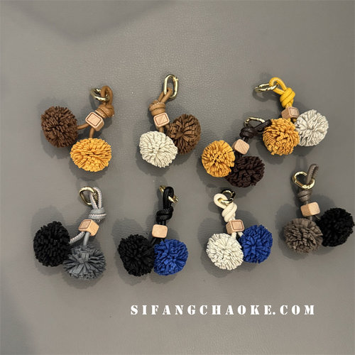 小型款miu 系鞋子扣创意PU皮流苏早秋串色包包链条手机壳饰品