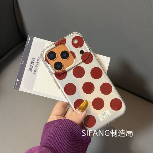 烫金波点夏季新款创意适用iPhone17ProMax手机壳16Pro套17/17P个性16PM简约