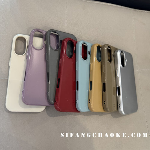 闪粉纯色夏季适用iPhone16ProMax手机壳15/14Pro套13/13Pm壳15p套