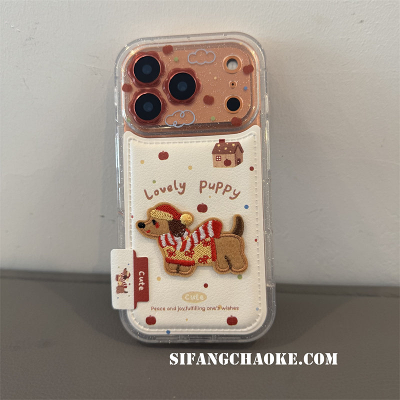 透色腊肠狗喜气圣诞狗适用iPhone17ProMa手机壳15/14/16Promax套13/14Pro壳简约