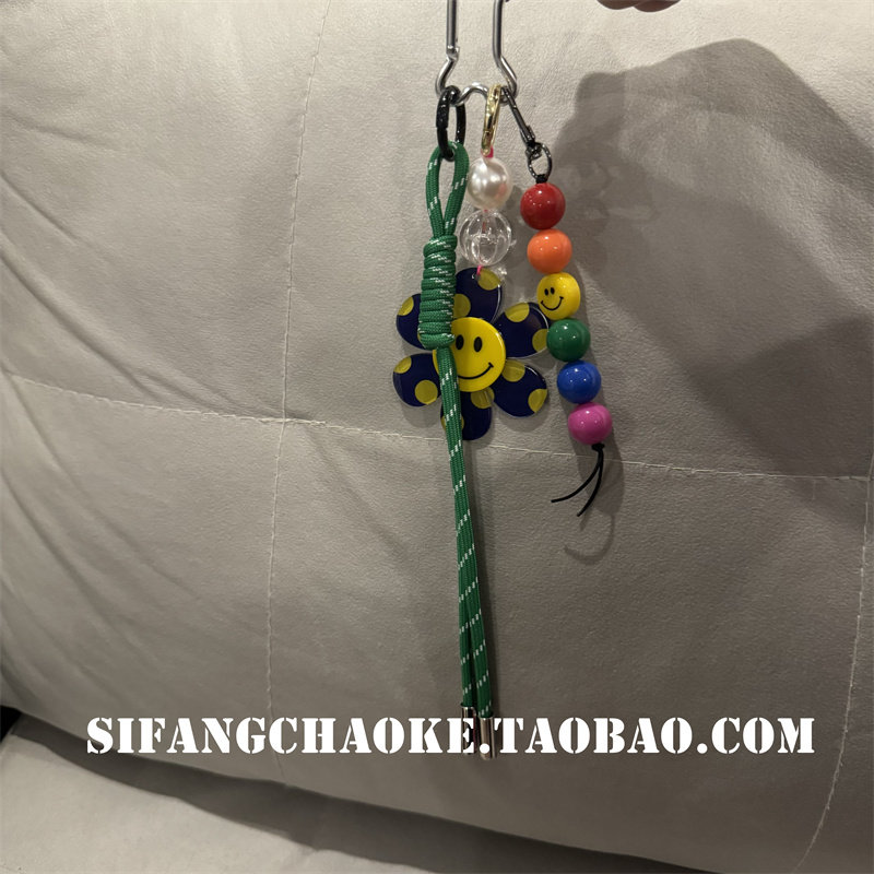 自制早秋绿登山绳尼龙车钥匙挂件耳机壳手机壳挂链包包撞色装饰,节庆用品/礼品,钥匙扣,淘宝优惠券,粉丝福利购,淘宝优惠卷