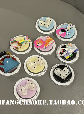 手机壳磁吸支架水壶水晶蝴蝶结波点早秋磁吸壳百搭圆形伸缩个性