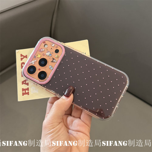 波点树莓粉色适用iPhone17ProMax手机壳15Pro套16/15/17Pro壳16Pm壳