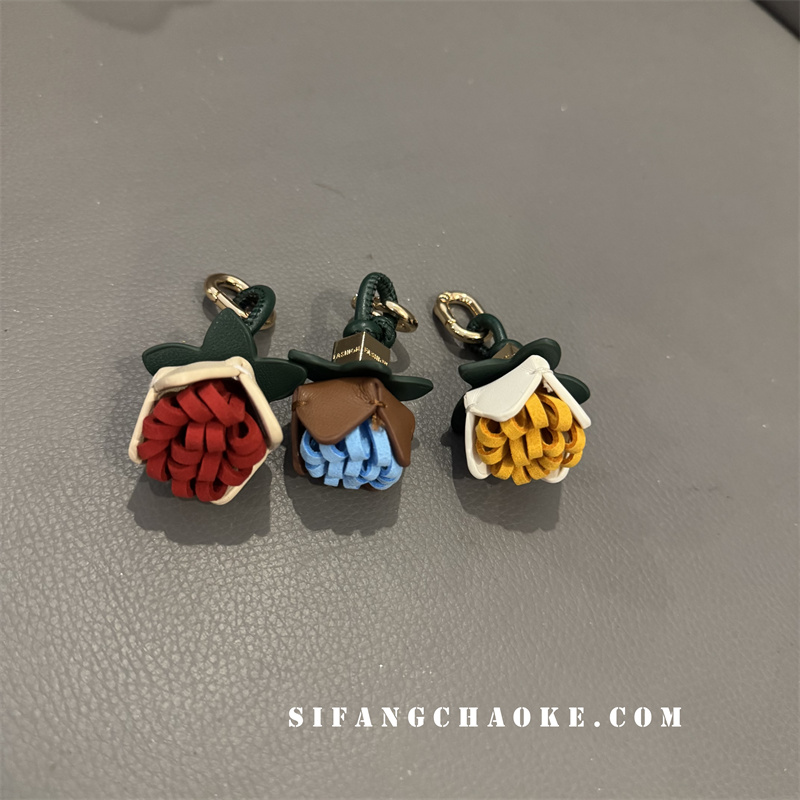 鞋带小花朵撞色初秋创意自制创意车钥匙扣手机壳挂件挂绳书包挂绳