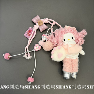 卷毛粉新款猫爪可爱包包挂件书包挂饰耳机套挂绳创意男女挂绳