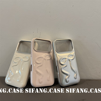 蝴蝶结PU皮质全包夏季新款少女心适用iPhone17/17Promax套个性16/15/15Pro壳个性百搭