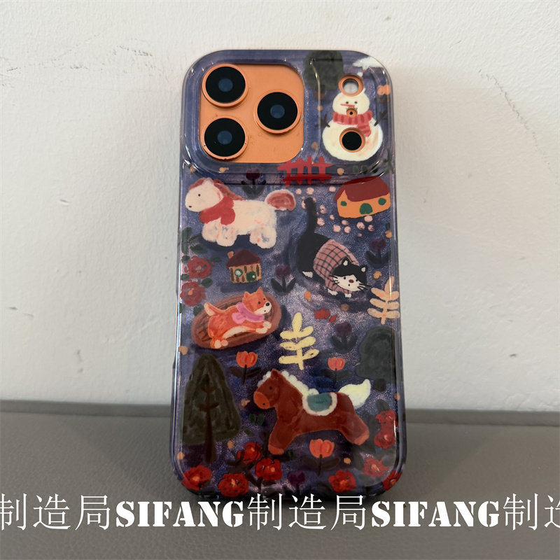 雪人小马适用iPhone17Promax手机壳14Pro套个性14PM套苹果15/15ProMax壳百搭,3C数码配件,手机保护套/壳,淘宝优惠券,粉丝福利购,淘宝优惠卷
